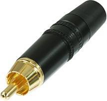 Actual product image Neutrik REAN NYS373 RCA plug by black RCA NYS373-0