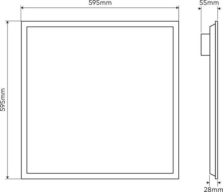 Immagine prodotto LED panelis 28W 60x60cm 4000lm 142lm/W neitrali balta 4000K line PRIME (4000 lm)