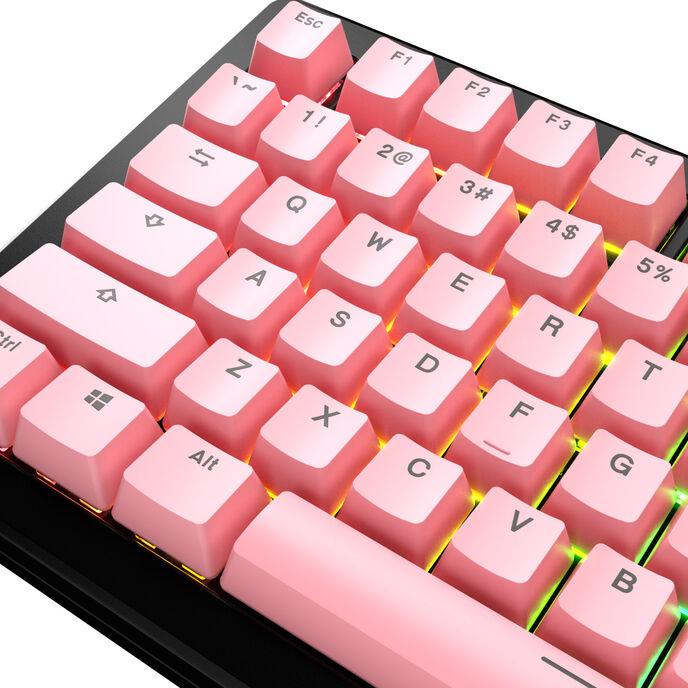 Image du produit Glorious GPBT Basics Keycaps, ANSI Layout (US), PBT, Dye-Sub - Potion Pink
