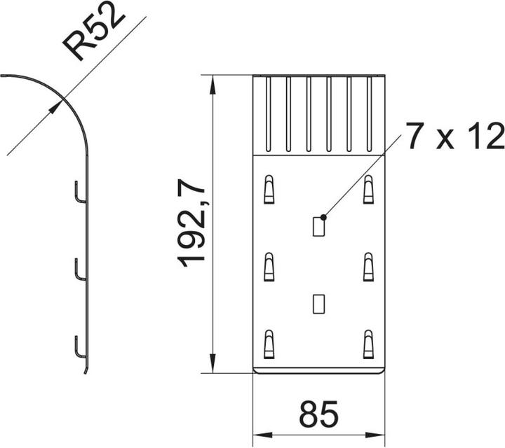Actual product image OBO Bettermann Cable outlet plate for mesh cable tray 6220142 (19.20 cm)