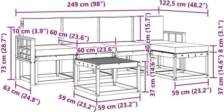 Produktbild vidaXL Garten Couch