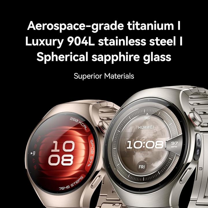 Produktbild Huawei Smartwatches Watch 5 (46mm), Fluorelastomer Braunes klassisches Armband, Metallgehäuse, Preise-L29L (46 mm)