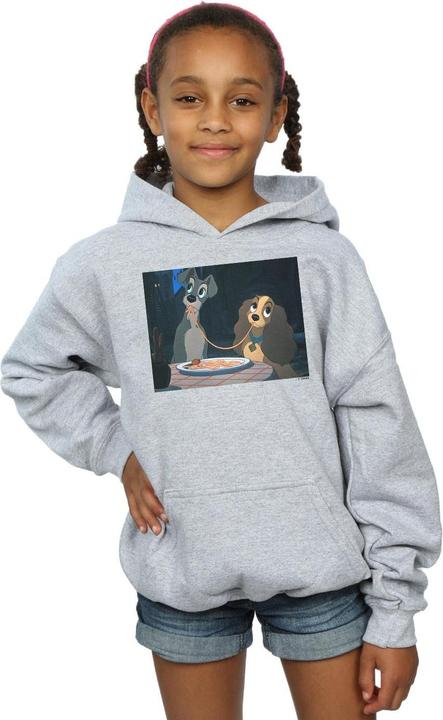 Immagine prodotto Disney Lady And The Tramp Spaghetti Slurp Felpa con Cappuccio Ragazze (152, 158)