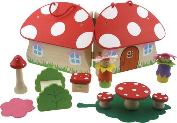 Inware Maison de poupées Champignon 11 pièces