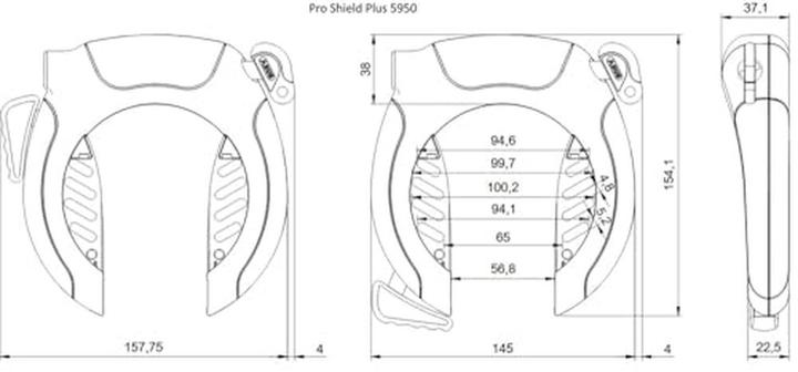Immagine prodotto Abus Pro Shield Plus 5950 + ST5950 (85 cm)
