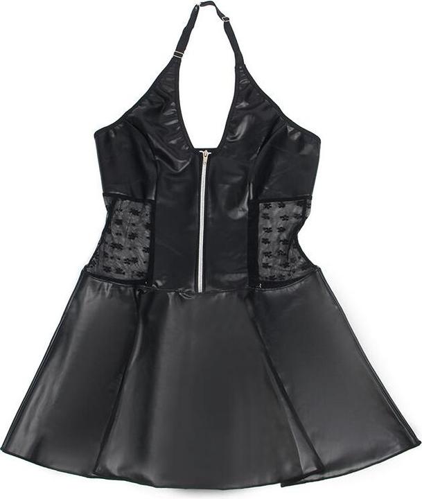 Produktbild Subblime - 957711 LEDERKLEID MIT SPITZENREISSVERSCHLUSS SCHWARZ L/XL (L)