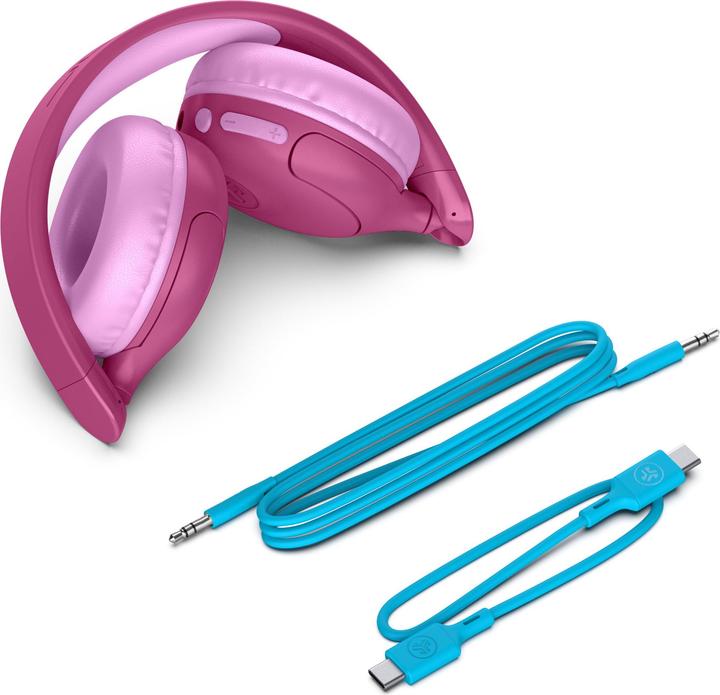 Actual product image JLab Audio JBuddies Pop Wireless On-Ear Pink