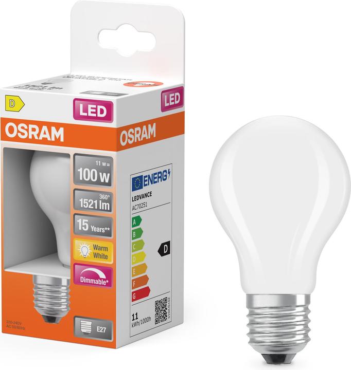 Image du produit Osram Retrofit Classic A (E27, 11 W, 1521 lm, 1 x, D)