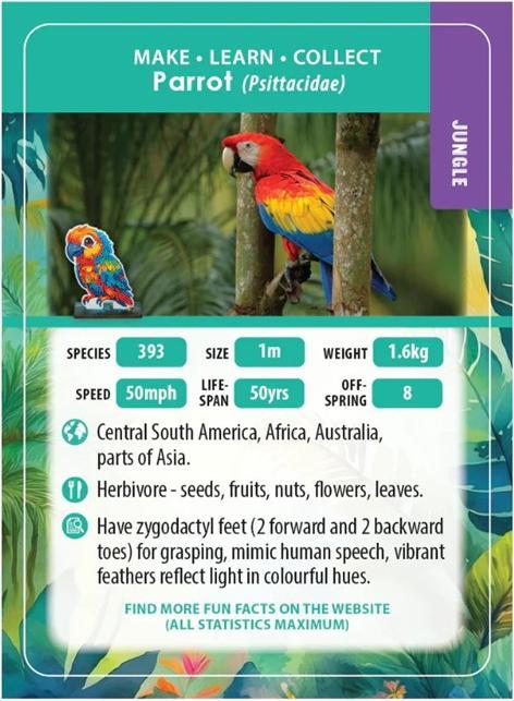 Image du produit Craft Buddy Jungle Papagei, Crystal Art Buddy, ca. 11x8cm