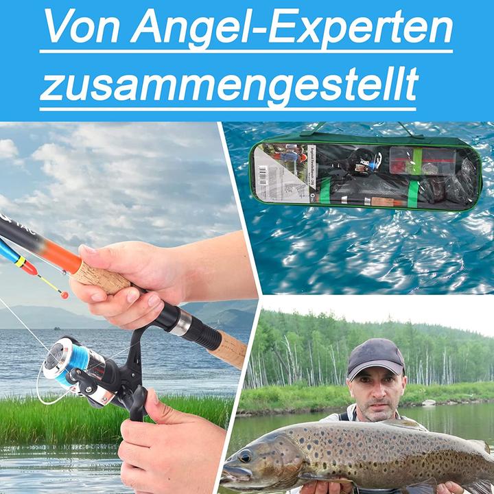 Image du produit Q-Tac Ensemble de pêche à la truite 210 cm (Télescope, Kit de pêche, 210 cm)