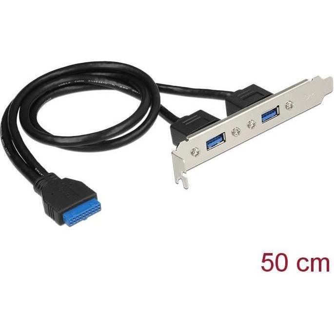 Delock Slot bracket (0.50 m, USB 3.2 Gen 1), USB Kabel