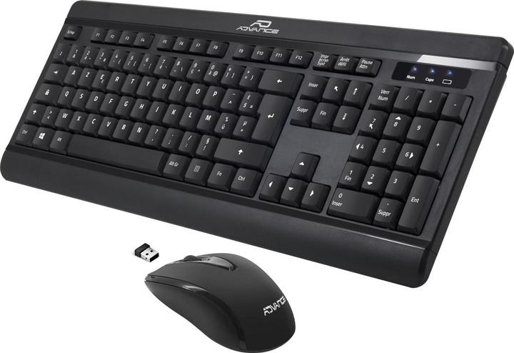 Image du produit Advance Pack Clavier - Souris Sans Fil Silent Wireless Combo (Noir) (FR, Filaire)