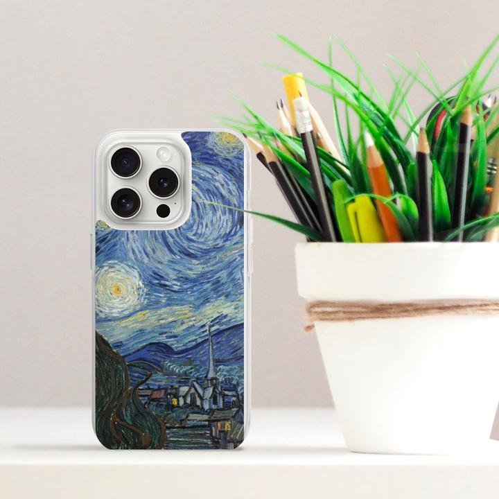 Produktbild DeinDesign Silikon Hülle für Apple iPhone 15 Pro Handyhülle Case Smartphone Schutzhülle Kunst The Starry (Apple iPhone 15 Pro)