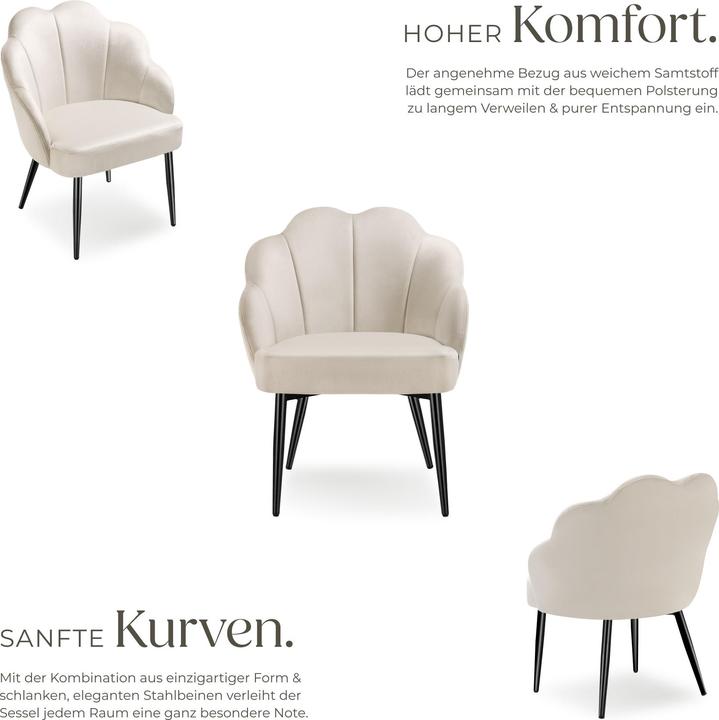 Produktbild tectake Cocktailsessel Hellen