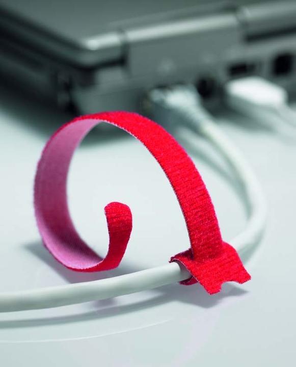 Actual product image HellermannTyton Hook + Loop Textie 1000x125 PA/PP black (Velcro cable ties, 1000 mm, 1 pcs.)