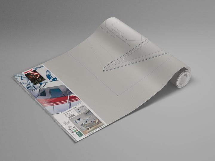 Productafbeelding Komar Star Wars Blauwdruk Licht Ruimteschip Bouw Behang