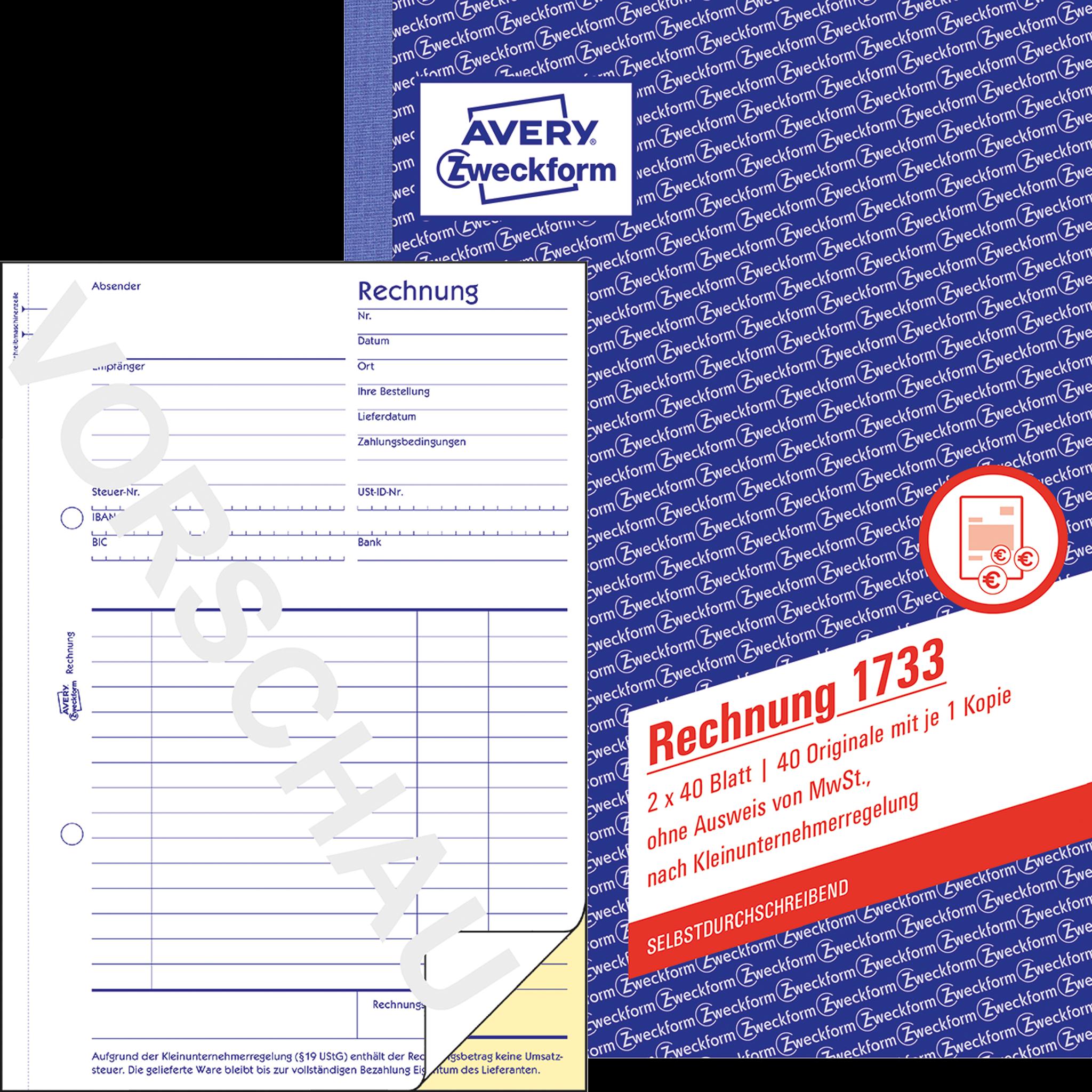 Avery, Formular, Rechnung (40 x)