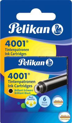 Produktbild Pelikan Tinte 4001 (Schwarz, 6 Stk.)