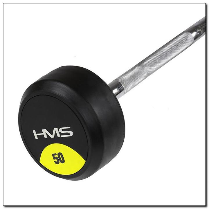 Actual product image HMS GSL50 fixed barbell/rubberised broken bar 50 kg