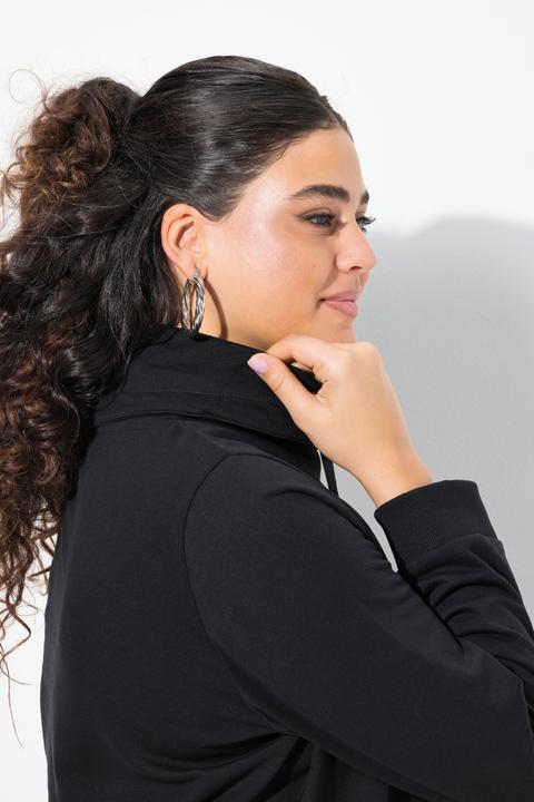 Produktbild Ulla Popken Sweatshirt, Classic Fit, HELLO, Stehkragen (46, 48)