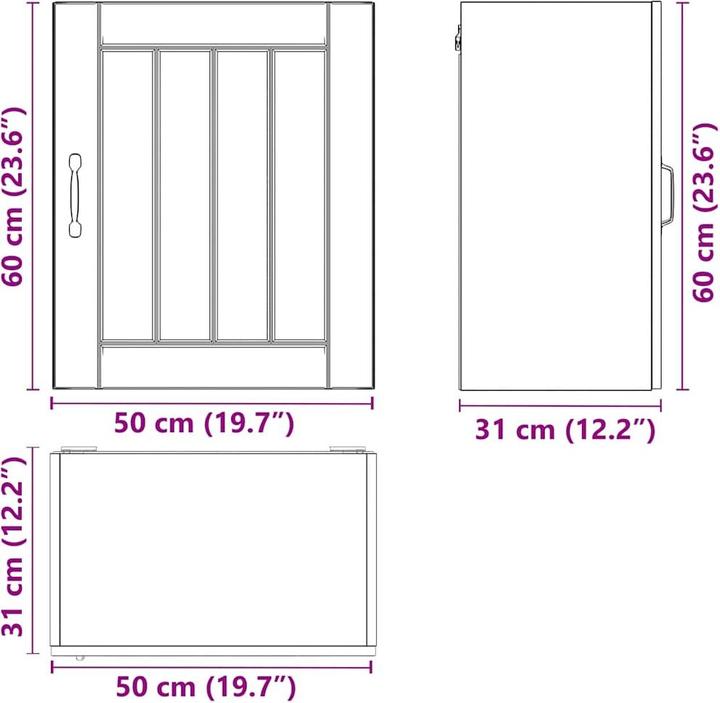 Immagine prodotto vidaXL Madlene (50 x 31 x 60 cm)