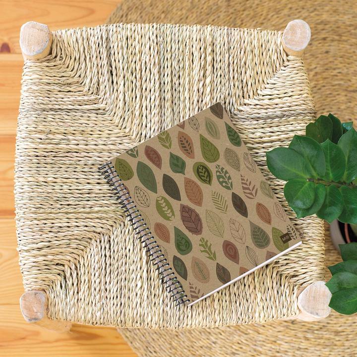 Actual product image Maul ECO Design NB4 ECOLEAVES Recycle A5 SQU 80g farbig (Speditionsversand) (A5, Checked, Hardcover)