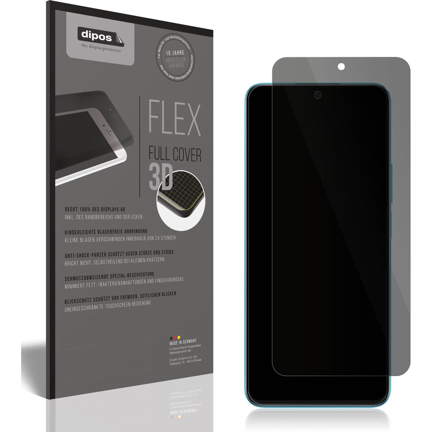 Dipos Blickschutzfolie 2-Way Anti-Shock (2 Stück, Honor X8a), Smartphone Schutzfolie, Transparent