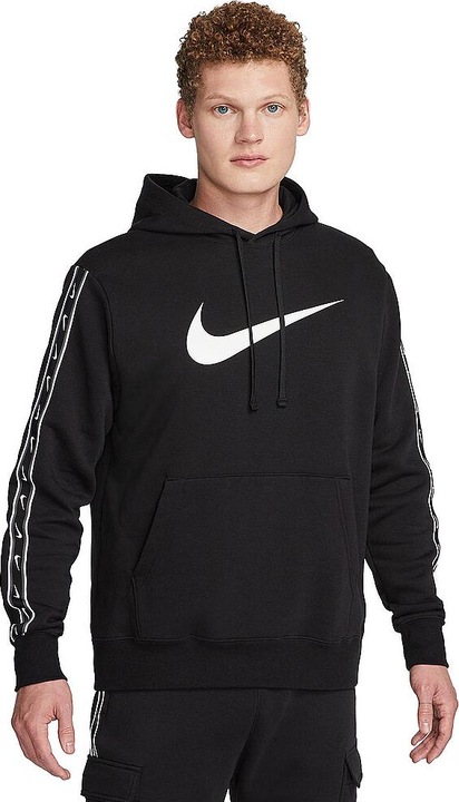 Produktbild Nike M Nsw Repeat Sw Flc Po Hood Bb Black/Black/White L (L)