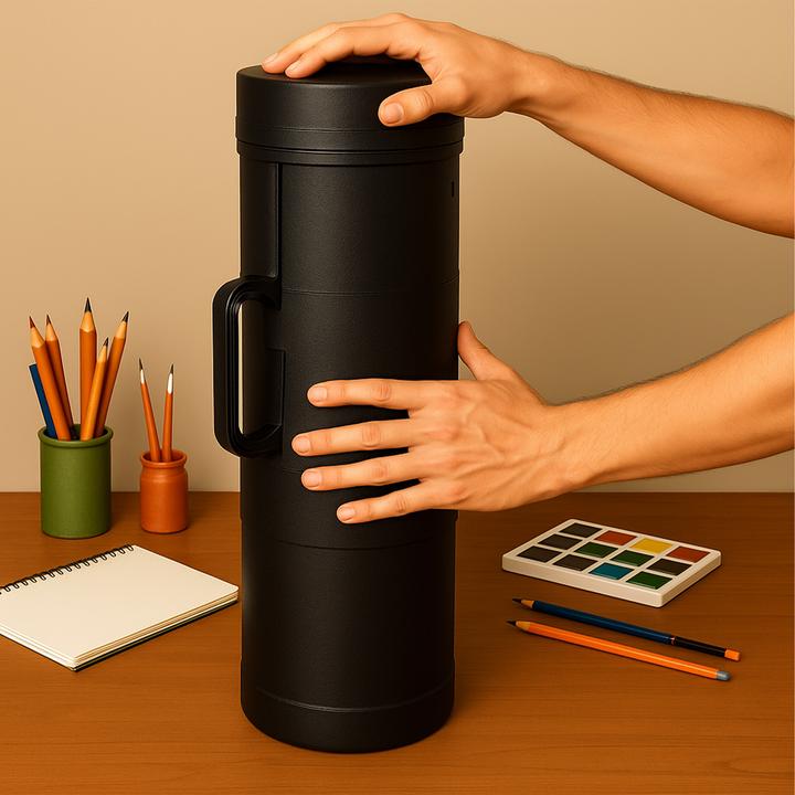 Immagine prodotto Relaxdays - Posterrolle ausziehbar mit Griff, XXL, 93–150 x 26,5 cm