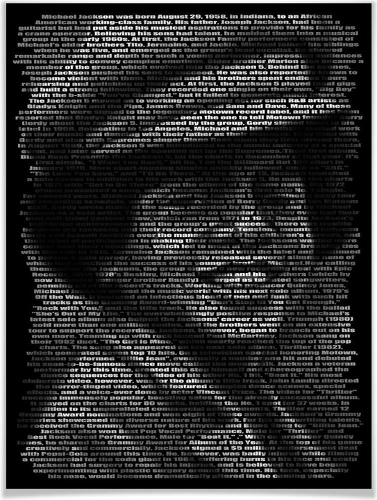 Produktbild Trenddeko Heine - Michael Jacksons Biographie (80 x 100 cm)