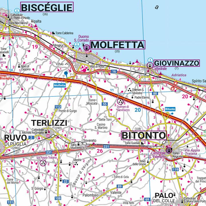 Produktbild Apulien, Strassen- und Freizeitkarte 1:150.000, freytag & berndt