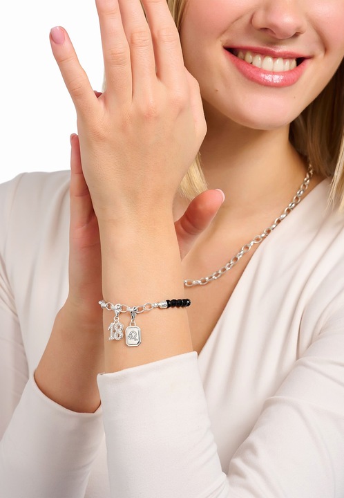 Produktbild Thomas Sabo Charm-Anhänger Sternzeichen Wassermann mit Steinen Silber (925er Silber)