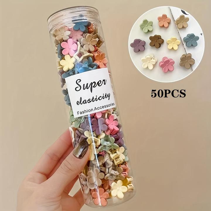 Produktbild Activity Board 50 Stück niedliche blumenförmige Haarkrallen für den täglichen Gebrauch - Kaninchenklammern in (50 Stk.)