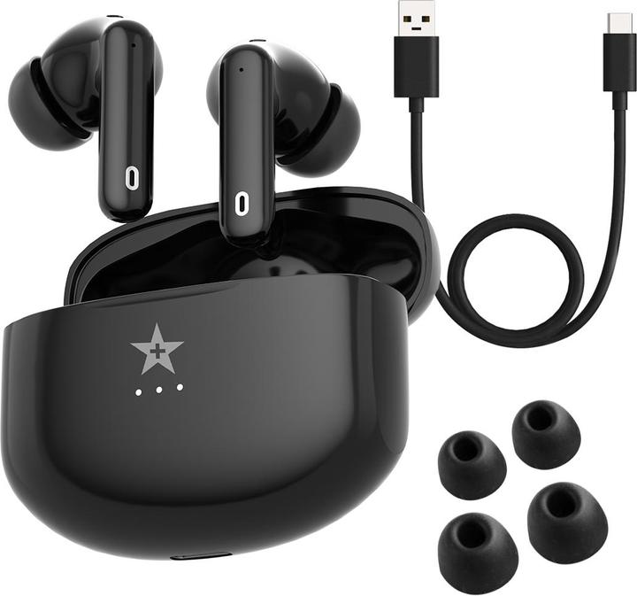 Produktbild Giewont RealSound PRO ANC ENC GWS800-1 kabellose Kopfhörer Schwarz (Digitale Geräuschunterdrückung, 5.50 h, Kabellos)