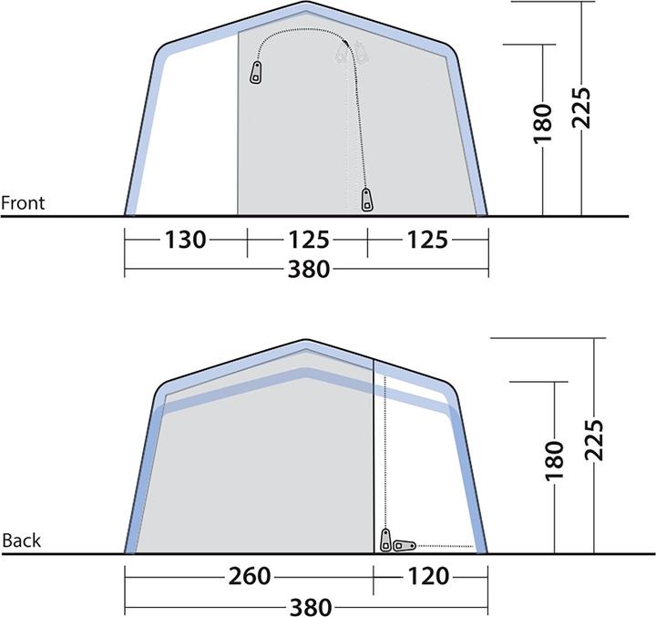 Actual product image Outwell Michigan 4 Air (Inflatable tent, 28.80 kg, 4 persons)