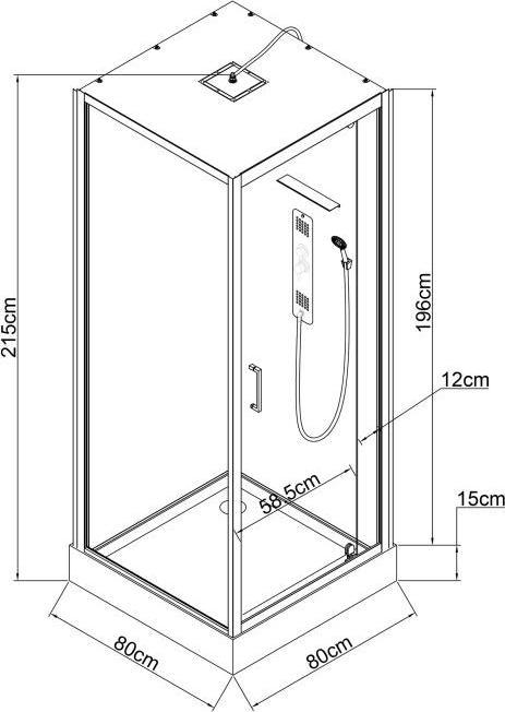 Actual product image Shower Design Fomira (80 cm, 80 cm, 211 cm)