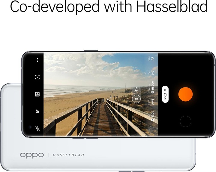 Actual product image OPPO Find X5 Pro (256 GB, Ceramic White, 6.70", Hybrid Dual SIM + eSIM, 50 Mpx, 5G)