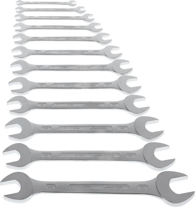 Actual product image Gedore 6-12 Double open-end spanner set 12 pieces 6-32 mm (10 mm, 11 mm, 12 mm, 13 mm, 14 mm, 15 mm, 16 mm, 17 mm, 18 mm, 19 mm, 20 mm, 21 mm, 22 mm, 23 mm, 24 mm, 25 mm, 26 mm, 27 mm, 28 mm, 29 mm, 30 mm, 31 mm, 32 mm, 6 mm, 7 mm, 8 mm, 9 mm)