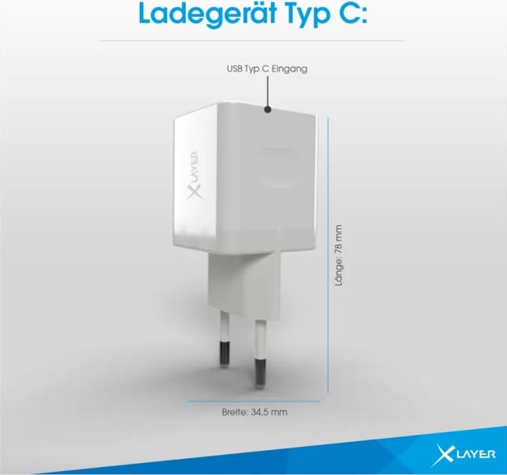 Productafbeelding Xlayer Type-C (USB-C) Enkele oplader PD 20W Wit (20 W)