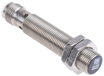Produktbild RS PRO M12 x 1 Näherungssensor zylindrisch PNP 4 mm 10 30 V dc IP68 (Schalter)