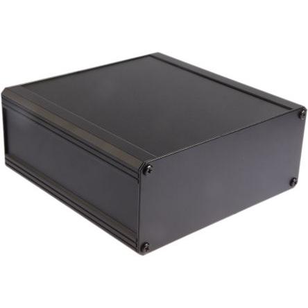 Rs Pro Aluminium Kühlkörpergehäuse, Schwarz, Aussenmass 200 x 200 x 41mm, IP40 (Gehäuse), Elektronikzubehör + Gehäuse, S...