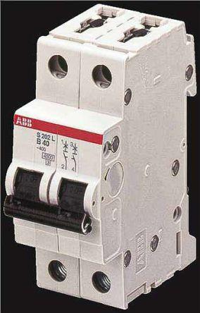 ABB S200L MCB Leitungsschutzschalter Typ C, 2-polig 10A 400V, Abschaltvermögen 6 kA System Pro M Com