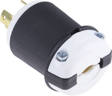 Produktbild Rs Pro Netzstecker Kabel, 2P+E, NEMA L6 - 30P, 250 V / 30A Schwarz, für USA