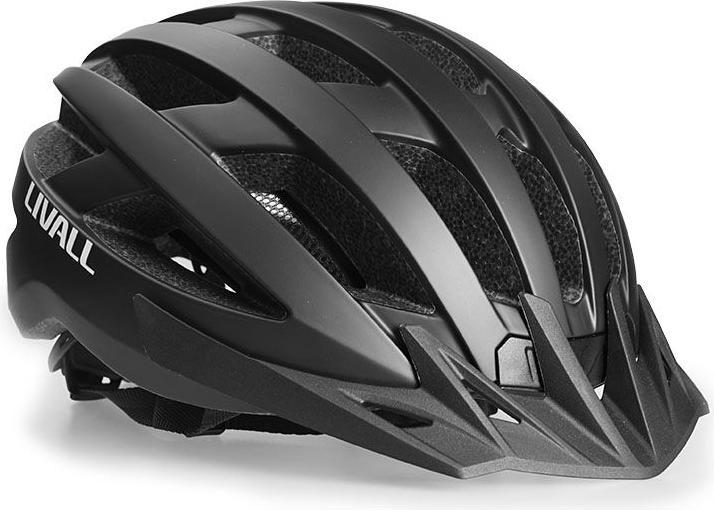 Livall Kask rowerowy MTB Bluetooth 58-62cm LED/SOS/Intercom czarny (58 - 62 cm)