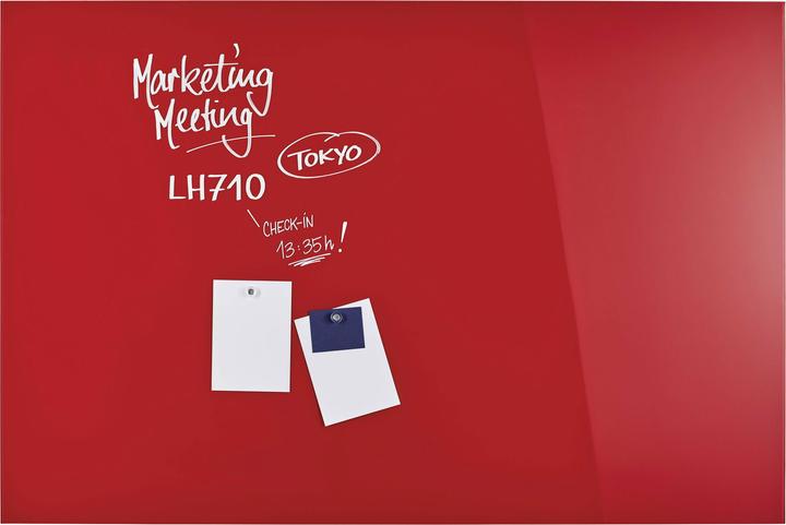 Actual product image Magnetoplan MAGNETOP. Design Glassboard 1500x1000mm 13408006 intense red (1500 x 1000 mm)