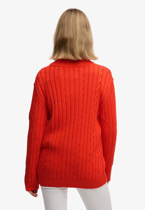 Produktbild Superdry Damen lässiger Strickpullover mit halbem Reissverschluss (M)