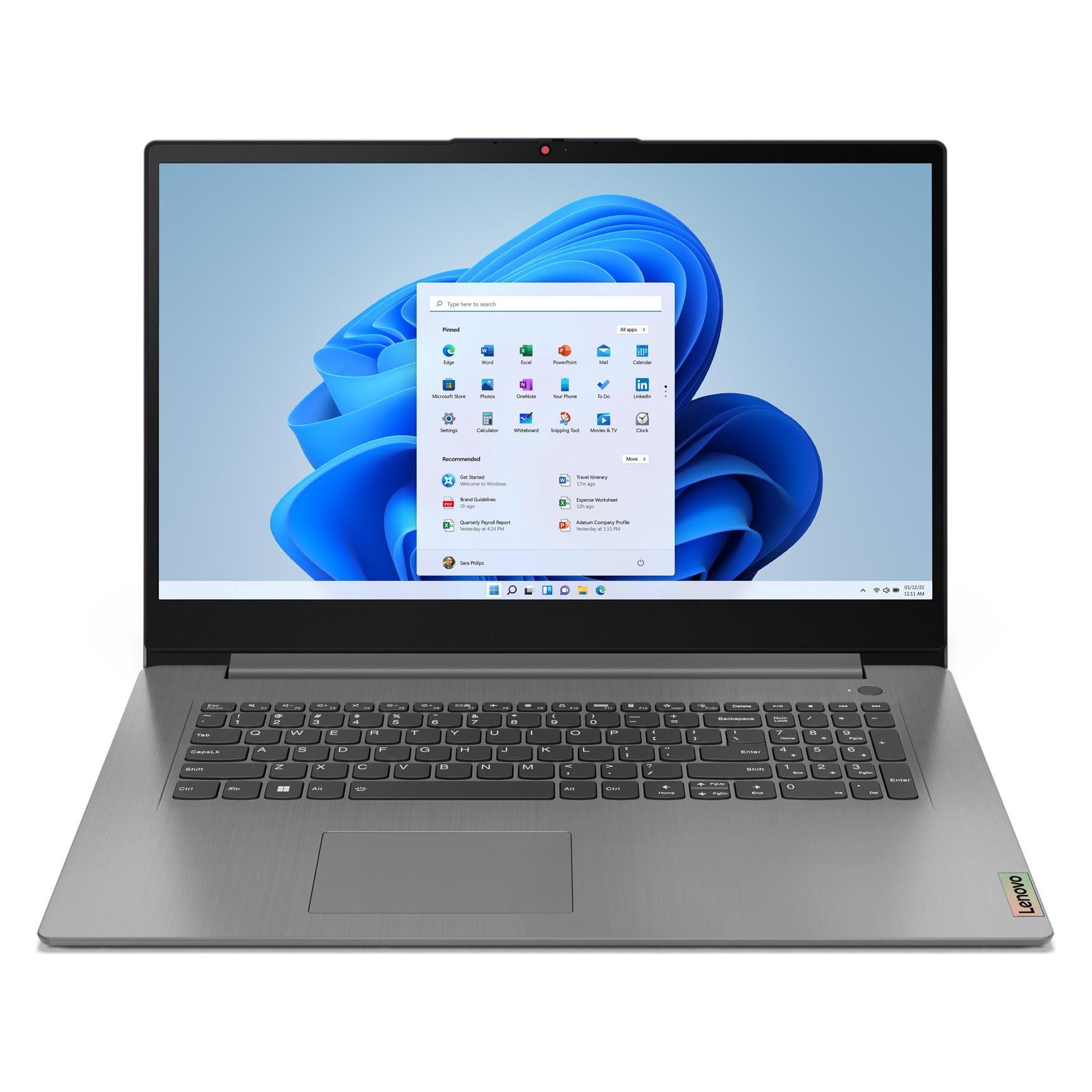Lenovo IdeaPad 3 (17.30", 512 GB, 16 GB, Eng. Int., Intel Core i5-1235U), Notebook, Grau