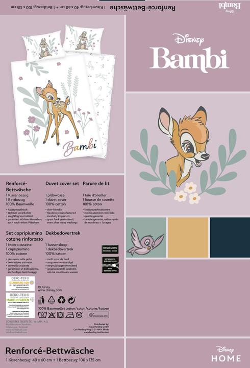 Immagine prodotto Herding Biancheria da letto per bambini "Disney's Bambi