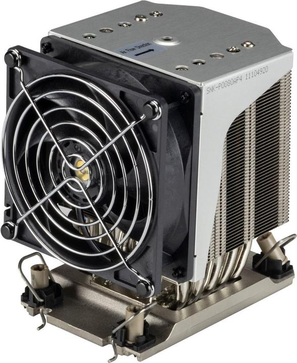 Supermicro SNK-P0080AP4, Fan, 9.2 cm, 5000 RPM, 43 dB, Black, Stainless steel (126 mm)