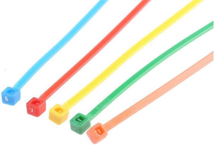 Actual product image RS PRO Cable tape yellow/blue/red/green/orange (Plastic cable ties, 165 mm, 250 pcs.)